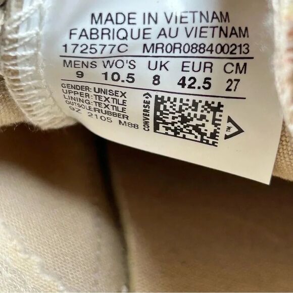 Converse X John Elliot Skid Grip OX Casual Sneaker Lace Up Shoe Mens Size 9 - Picture 9 of 10